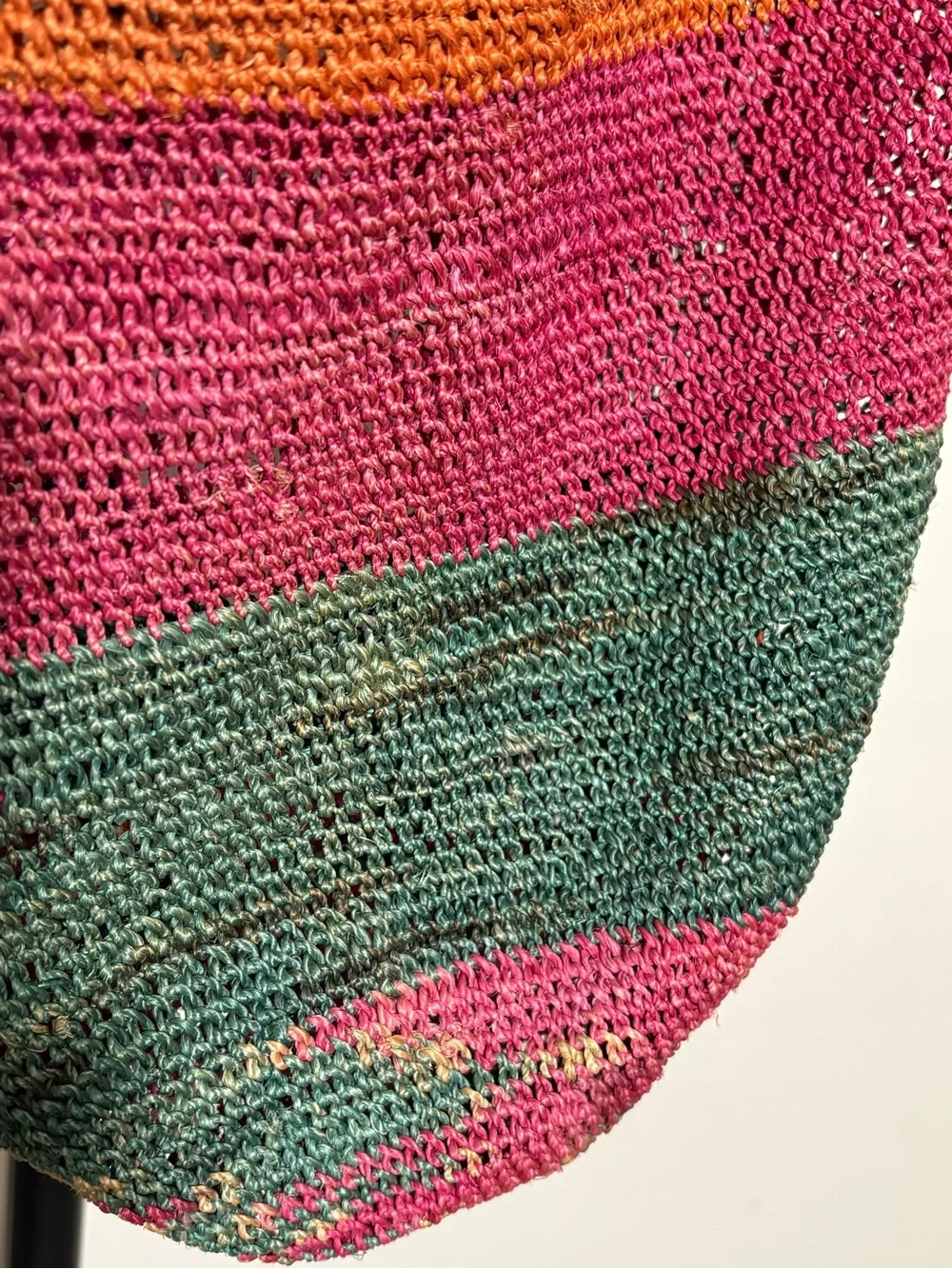 Handwoven Boho Market Tote Bag Striped Artisan Woven Shoulder Bag Oversized